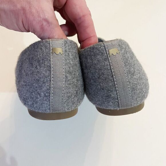 Birdies The Starling Gray Wool Faux Fur Lined loafer Flat Slip On Size 7.5 - Picture 4 of 6